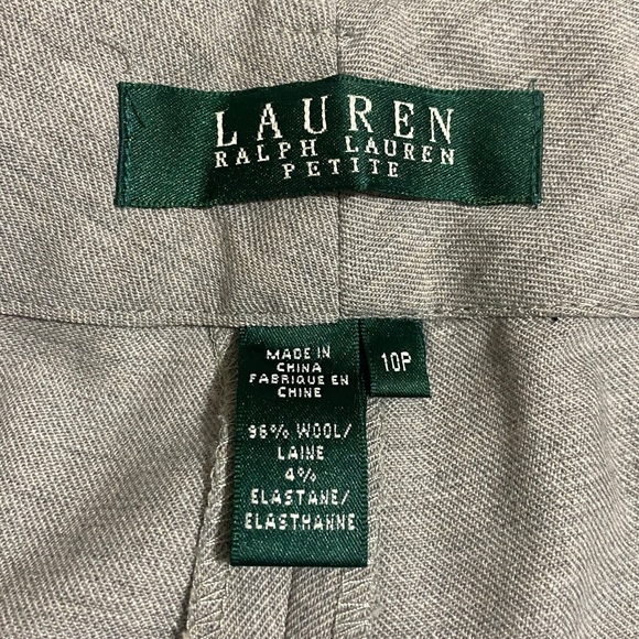 NWOT POLO Ralph Lauren Vintage Classic Wool Dress Pants GRAY Women's Size 10P - Picture 7 of 8